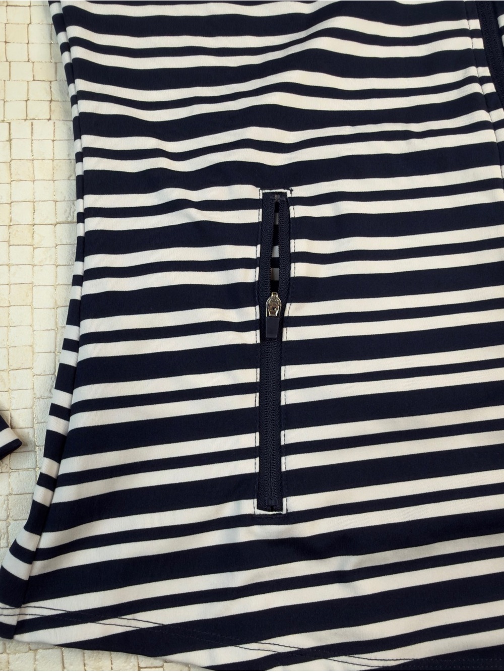 Tommy Bahama Everyday Active Jacket Womens Large Blue White Striped Zip Up NWOT - Picture 7 of 9